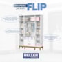 Jogo de Quarto Infantil Flip Guarda Roupa 4 Portas e Cômoda 4 Gavetas Branco Fosco - Reller Móveis