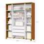 Jogo de Quarto Infantil Guarda Roupa Luna Max 4 Portas e Berço Evolution Branco Fosco/Savana - Reller Móveis