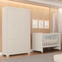 Jogo de Quarto Infantil Guarda Roupa Zaki e Berço Evolution Areia Fosco - Reller Móveis