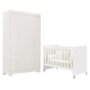 Jogo de Quarto Infantil Guarda Roupa Zaki e Berço Evolution Branco Fosco - Reller Móveis