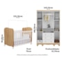 Jogo de Quarto Infantil Júnior Guarda Roupa 4 Portas e Berço Uli Branco Brilho/Amêndoa - Móveis Peroba