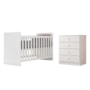 Jogo de Quarto Infantil Labirinto com Cômoda e Berço Branco - Móveis Henn