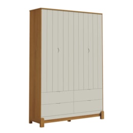 Jogo de Quarto Infantil Lotus Liso Guarda Roupa e Berço Areia Fosco/Savana - Reller Móveis Jogo de Quarto Infantil Lotus Liso Guarda Roupa e Berço Areia Fosco/Savana - Reller Móveis
