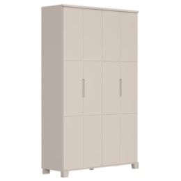 Jogo de Quarto Infantil Luna Guarda Roupa 4 Portas e Cômoda 1 Porta Areia Fosco - Reller Móveis