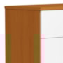 Jogo de Quarto Infantil Luna Max Guarda Roupa 4 Portas e Cômoda 4 Gavetas Branco Fosco/Savana - Reller Móveis