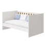 Jogo de Quarto Infantil New Katatau Guarda Roupa e Berço Mini Cama Branco Fosco/Savana - Reller Móveis 