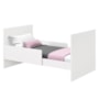 Jogo de Quarto Infantil New Katatau Guarda Roupa e Berço Mini Cama Branco Fosco/Savana - Reller Móveis 