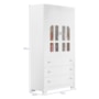 Jogo de Quarto Infantil New Katatau Guarda Roupa e Cômoda Branco Brilho - Reller Móveis
