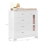 Jogo de Quarto Infantil New Katatau Guarda Roupa e Cômoda Branco Brilho - Reller Móveis