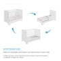 Jogo de Quarto Infantil Popy Retrô Plus Cômoda 1 Porta e Berço Branco Brilho - Móveis Peroba