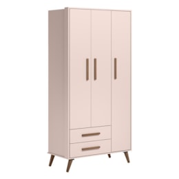 Jogo de Quarto Infantil Q Encanto Retrô com Guarda Roupa e Cômoda Rosa - Qmovi Jogo de Quarto Infantil Q Encanto Retrô com Guarda Roupa e Cômoda Rosa - Qmovi