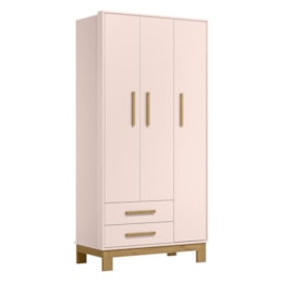 Jogo de Quarto Infantil Q Encanto Slim Guarda Roupa e Cômoda 1 Porta Rosa Acetinado - Qmovi Jogo de Quarto Infantil Q Encanto Slim Guarda Roupa e Cômoda 1 Porta Rosa Acetinado - Qmovi