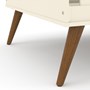 Jogo de Quarto Infantil Retrô Gold Cômoda com Porta e Berço Off White/Eco Wood - Matic Móveis 