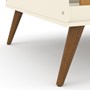 Jogo de Quarto Infantil Retrô Gold Cômoda com Porta e Berço Off White/Freijó/Eco Wood - Matic Móveis 