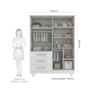 Jogo de Quarto Infantil Retrô Guarda Roupa e Cômoda Branco Brilho - Móveis Peroba