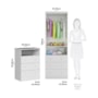 Jogo de Quarto Infantil Smim Guarda Roupa 2 Portas e Cômoda 3 Gavetas Branco Brilho - Móveis Peroba