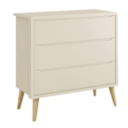 Jogo de Quarto Infantil Theo Cômoda 3 Gavetas e Berço Areia Fosco com Pés Madeira Natural - Reller Móveis Jogo de Quarto Infantil Theo Cômoda 3 Gavetas e Berço Areia Fosco com Pés Madeira Natural - Reller Móveis