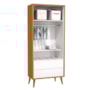 Jogo de Quarto Infantil Theo Guarda Roupa 2 Portas e Cômoda 6 Gavetas Branco/Savana com Pés Amadeirado - Reller Móveis