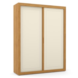 Jogo de Quarto Infantil Tutto New Guarda Roupa 2 Portas e Berço Off White/Freijó com Capitonê - Matic Móveis