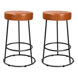 Kit 2 Banquetas Roma 70cm Couríssimo Amarula - Salaone
