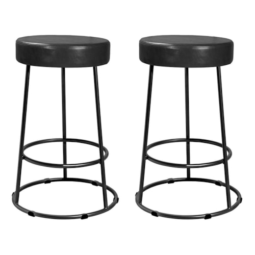 Kit 2 Banquetas Roma 70cm Couríssimo Preto - Salaone