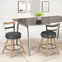 Kit 2 Cadeiras Moscou 79cm Couríssimo Preto - Salaone Kit 2 Cadeiras Moscou 79cm Couríssimo Preto - Salaone