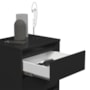 Kit 2 Mesa de Cabeceira Retrô Wood 3 Gavetas Preto – EJ Móveis