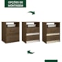 Kit 2 Mesas de Cabeceira Apolo 2 Gavetas Flex Castanho Wood/Avelã Wood - Moval