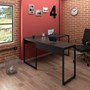 Kit 2 Mesas de Escritório em L 150x90 Office Industrial Preto - PR Móveis
