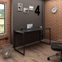 Kit 2 Mesas de Escritório Office Industrial 150 e 2 Cadeiras Studio Ind Preto - PR Móveis