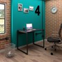 Kit 2 Mesas de Escritório Office Industrial 90 e 2 Cadeiras Studio Ind Preto - PR Móveis