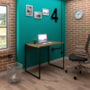 Kit 2 Mesas de Escritório Office Industrial 90 Nogal Málaga - PR Móveis
