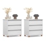 Kit 2 Mini Cômoda EJ 3 Gavetas Branco – EJ Móveis
