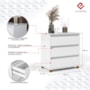 Kit 2 Mini Cômoda EJ 3 Gavetas Branco – EJ Móveis
