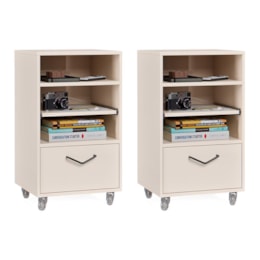 Kit 2 Mini Organizador 1 Gaveta Steel Off White – EJ Móveis