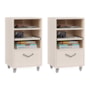 Kit 2 Mini Organizador 1 Gaveta Steel Off White – EJ Móveis