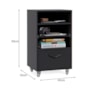 Kit 2 Mini Organizador 1 Gaveta Steel Preto – EJ Móveis