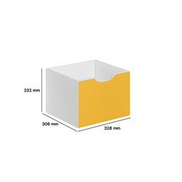 Kit 3 Gavetas para Nicho Organizador Laranja/Amarelo/Vermelho - Qmovi 