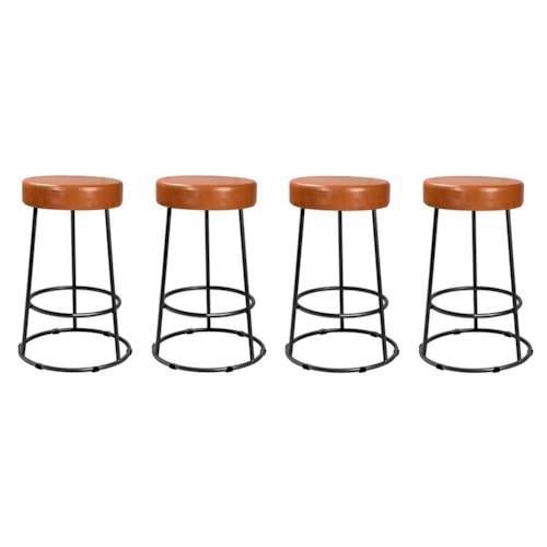 Kit 4 Banquetas Roma 70cm Couríssimo Amarula - Salaone