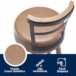 Kit 4 Cadeiras Moscou 79cm Couríssimo Amarula - Salaone Kit 4 Cadeiras Moscou 79cm Couríssimo Amarula - Salaone