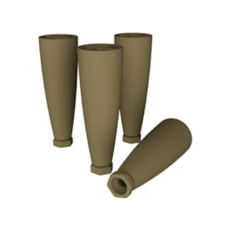 Kit 4 Pés Cônicos para Cozinha Americana Bronze - Móveis Henn  Kit 4 Pés Cônicos para Cozinha Americana Bronze - Móveis Henn