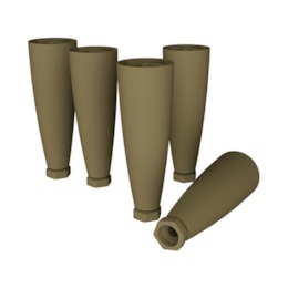 Kit 5 Pés Cônicos para Cozinha Americana Bronze - Móveis Henn  Kit 5 Pés Cônicos para Cozinha Americana Bronze - Móveis Henn