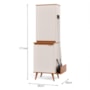 Kit Armário Multiuso Texas 2 Portas Off White/Freijó – EJ Móveis