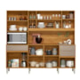 Kit Cozinha Compacta 10 Portas 3 Gavetas Pleno Cinamon/Nude Prime TX - Demóbile