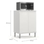 Kit de Cozinha 2 Peças com Balcão Micro-ondas e Armário Aéreo 2 Portas Branco – EJ Móveis