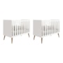Kit Gêmeos Berço Americano Isis Branco - Reller Móveis