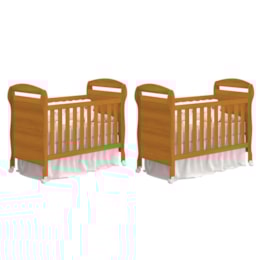 Kit Gêmeos Berço Mini Cama Danny Savana - Reller Móveis