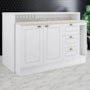 Kit Ilha Gourmet com Balcão 120cm e Porta Toalha Americana Branco - Móveis Henn