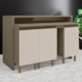 Kit Ilha Gourmet Connect com Balcões 40cm e Porta Toalha Duna/Cristal - Móveis Henn