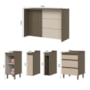 Kit Ilha Gourmet Connect com Balcões 60cm, 40cm, Porta Toalha e Condimentos Duna/Cristal - Móveis Henn